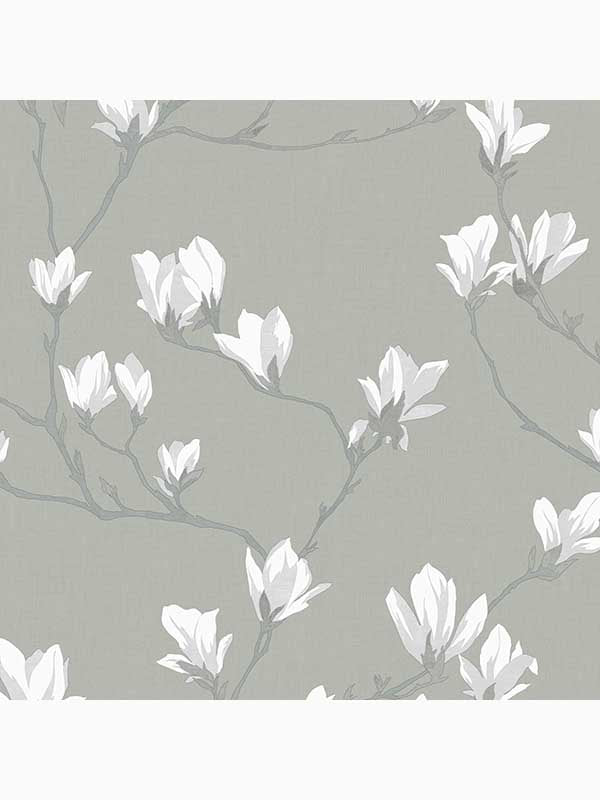 Magnolia Grove fabric in slate color - pattern number 113354 - by Laura Ashley in the Laura Ashley Collection collection