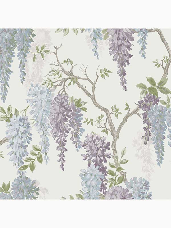 Wisteria Garden fabric in pale iris color - pattern number 113356 - by Laura Ashley in the Laura Ashley Collection collection