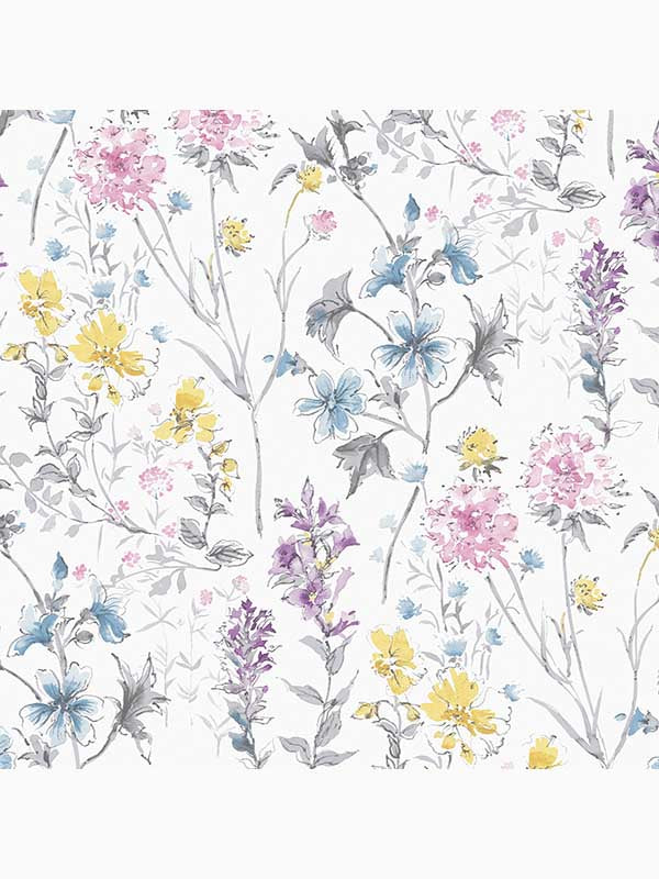 Wild Meadow fabric in multicolor color - pattern number 113363 - by Laura Ashley in the Laura Ashley Collection collection