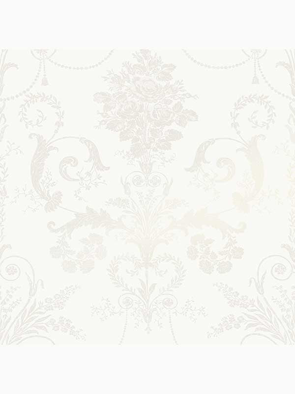 Josette wallpaper in white color - pattern number 113382 - by Laura Ashley in the Laura Ashley Collection collection