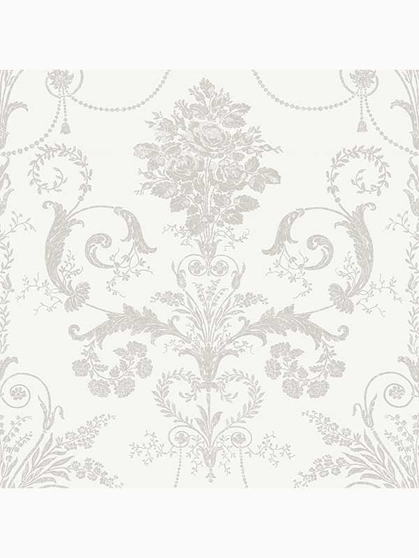 Josette Dove fabric in grey and white color - pattern number 113385 - by Laura Ashley in the Laura Ashley Collection collection
