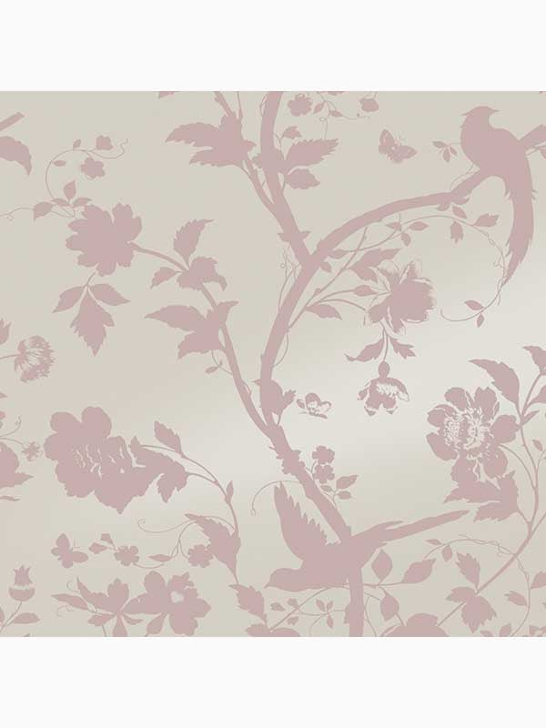 Oriental Garden fabric in pearlescent chalk pink color - pattern number 113389 - by Laura Ashley in the Laura Ashley Collection collection