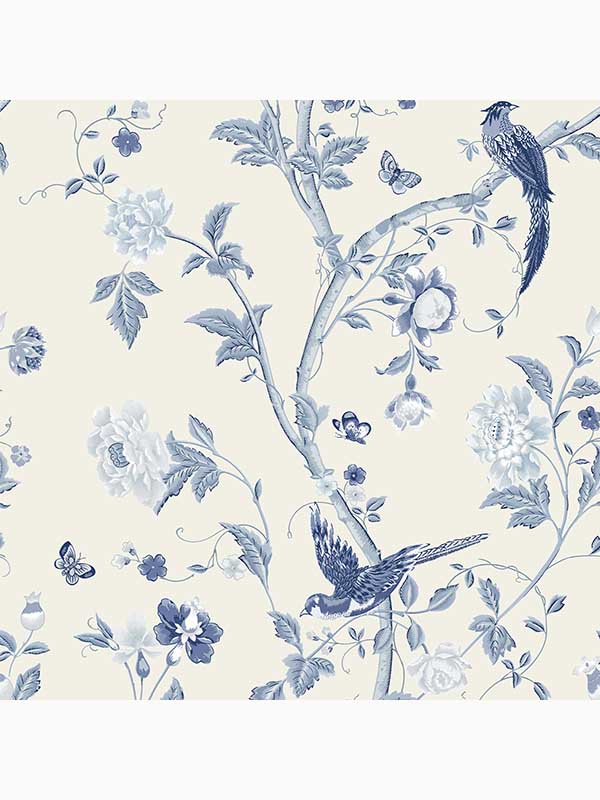 Summer Palace fabric in royal blue color - pattern number 113390 - by Laura Ashley in the Laura Ashley Collection collection