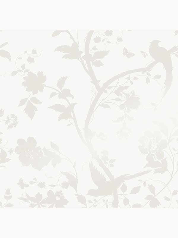 Oriental Garden fabric in pearlescent white color - pattern number 113391 - by Laura Ashley in the Laura Ashley Collection collection