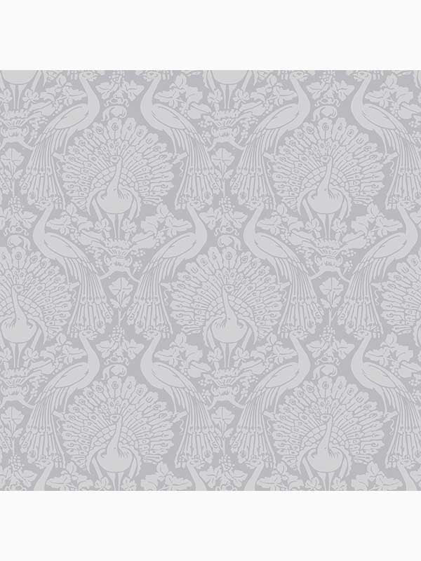 Peacock Damask wallpaper in pale slate color - pattern number 114911 - by Laura Ashley in the Laura Ashley Collection collection