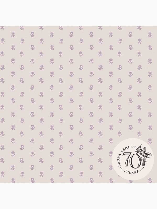 Daisy wallpaper in lavender purple color - pattern number 119864 - by Laura Ashley in the Laura Ashley Collection collection