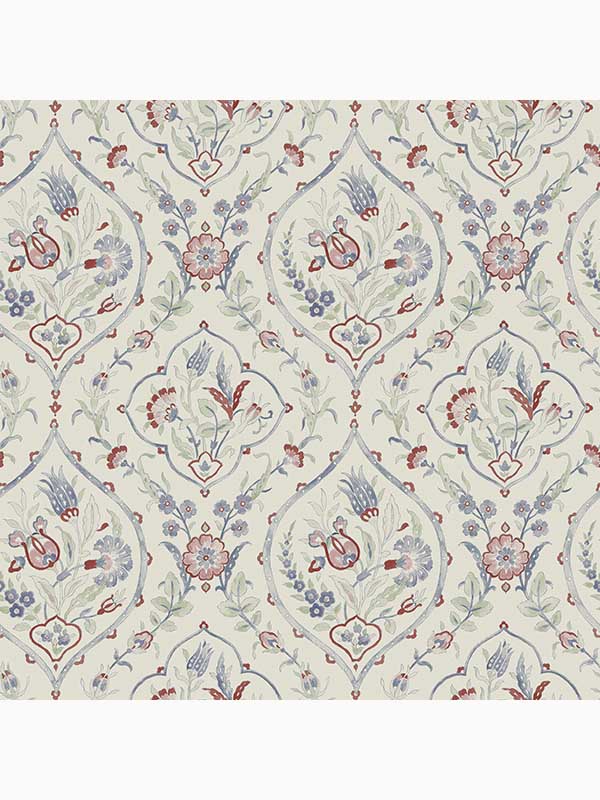 Foscot Damask fabric in crimson red color - pattern number 121069 - by Laura Ashley in the Laura Ashley Collection collection