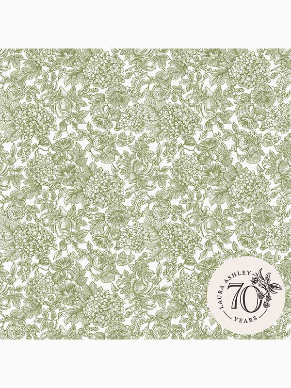 Louise fabric in moss green color - pattern number 121080 - by Laura Ashley in the Laura Ashley Collection collection