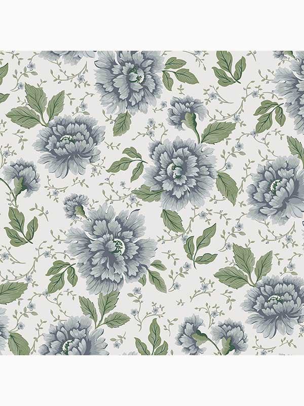 Pickworth Posy wallpaper in pale seaspray blue color - pattern number 122747 - by Laura Ashley in the Laura Ashley Collection collection