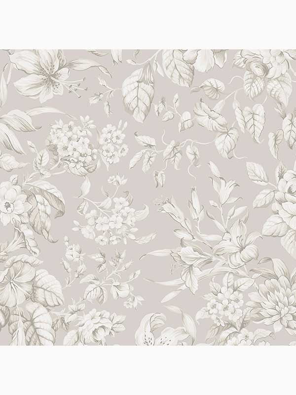 Heledd Blooms wallpaper in dove grey color - pattern number 122762 - by Laura Ashley in the Laura Ashley Collection collection