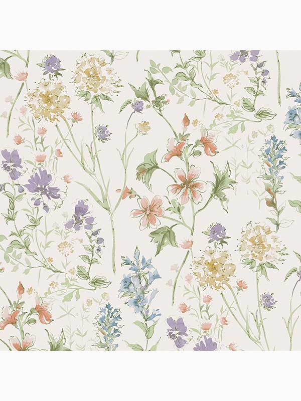 Wild Meadow fabric in chalk pink color - pattern number 122764 - by Laura Ashley in the Laura Ashley Collection collection