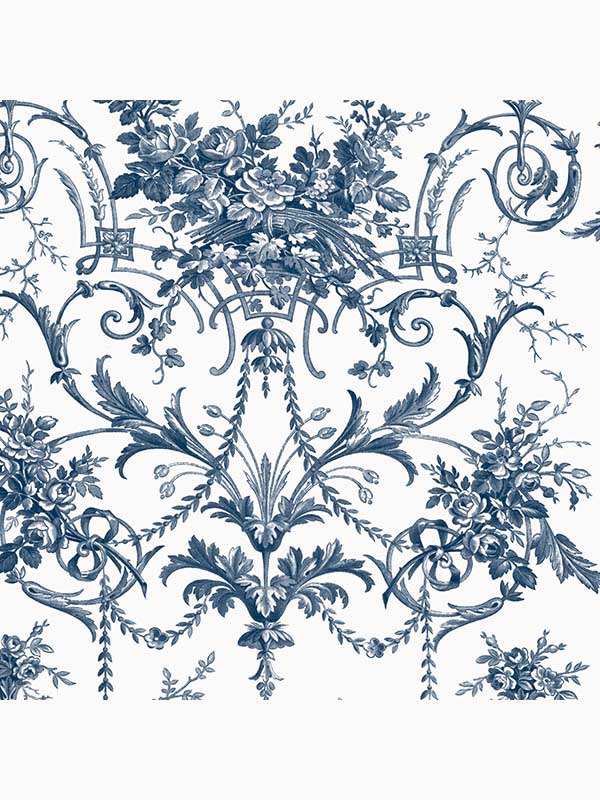 Tuileries fabric in midnight blue color - pattern number 122767 - by Laura Ashley in the Laura Ashley Collection collection