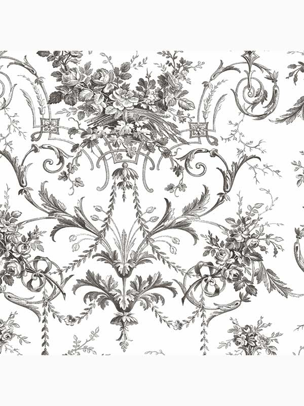 Tuileries wallpaper in charcoal grey color - pattern number 122768 - by Laura Ashley in the Laura Ashley Collection collection