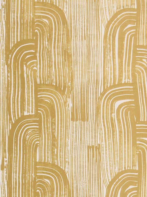 Crescent Paper fabric in gold ivory color - pattern number GWP-3304.416.0 - by Lee Jofa Modern in the Kelly Wearstler Volume I collection