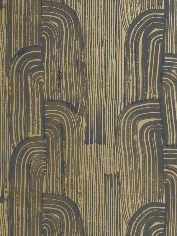 Crescent Paper fabric in ebony gold color - pattern number GWP-3304.48.0 - by Lee Jofa Modern in the Kelly Wearstler Volume I collection