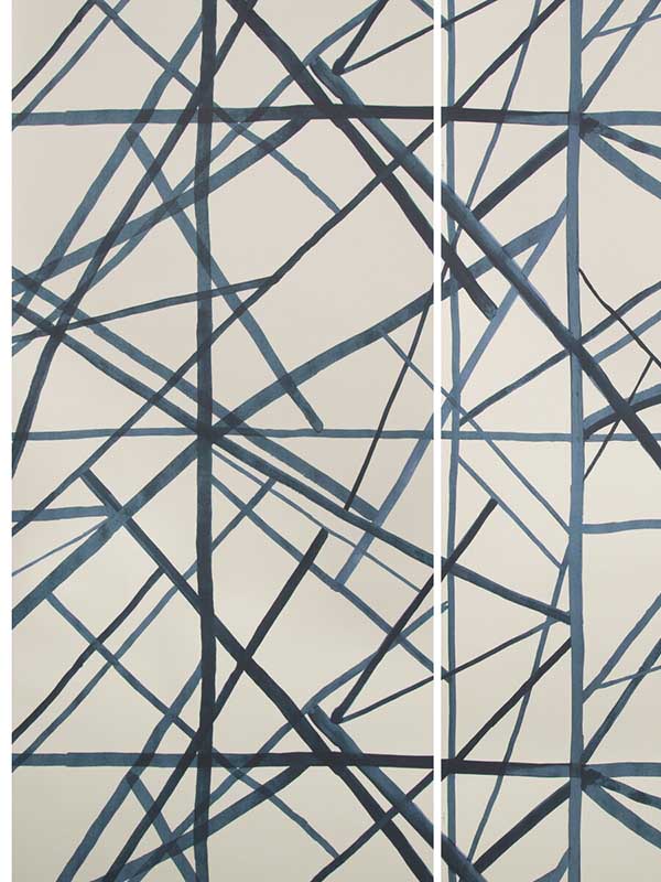 Channels Paper wallpaper in periwinkle oat color - pattern number GWP-3417.516.0 - by Lee Jofa Modern in the Kelly Wearstler Volume I collection
