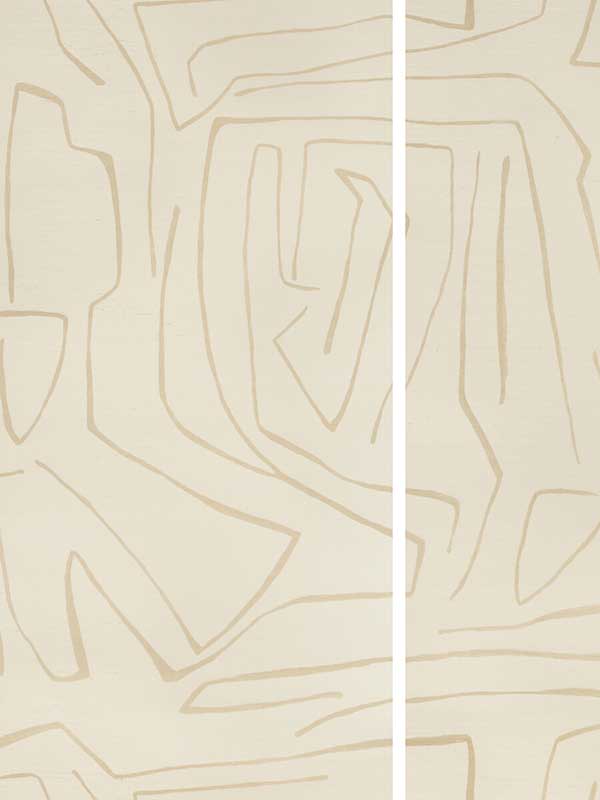 Graffito Ii wallpaper in parchment color - pattern number GWP-3720.116.0 - by Lee Jofa Modern in the Kelly Wearstler Volume I collection