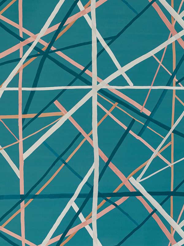 Simpatico Paper fabric in teal color - pattern number GWP-3725.335.0 - by Lee Jofa Modern in the Kelly Wearstler Volume I collection