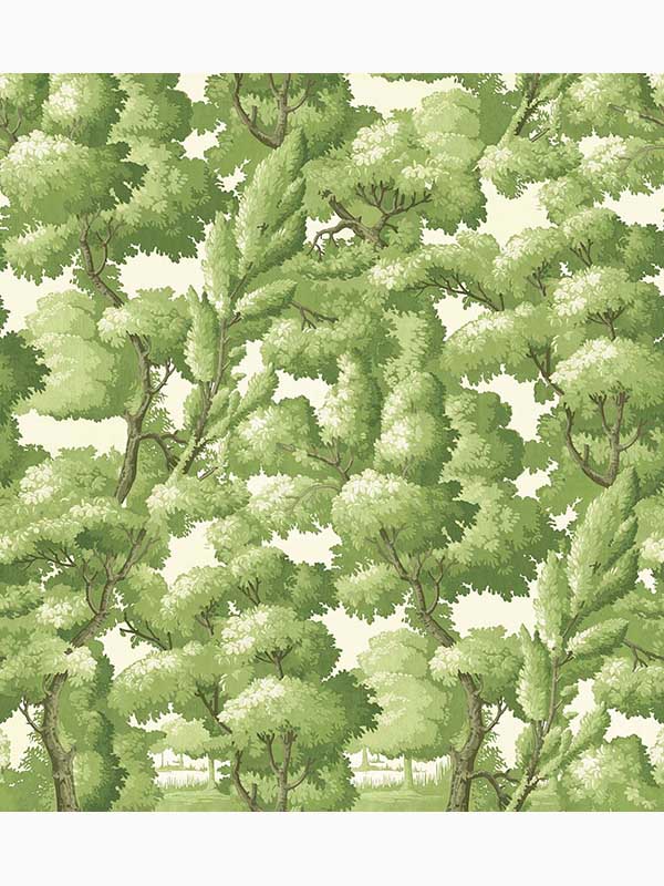 Southwark 4 Panel mural in young leaf color - pattern number CL30204M - by Carl Robinson in the Carl Robinson 19 The Wall collection
