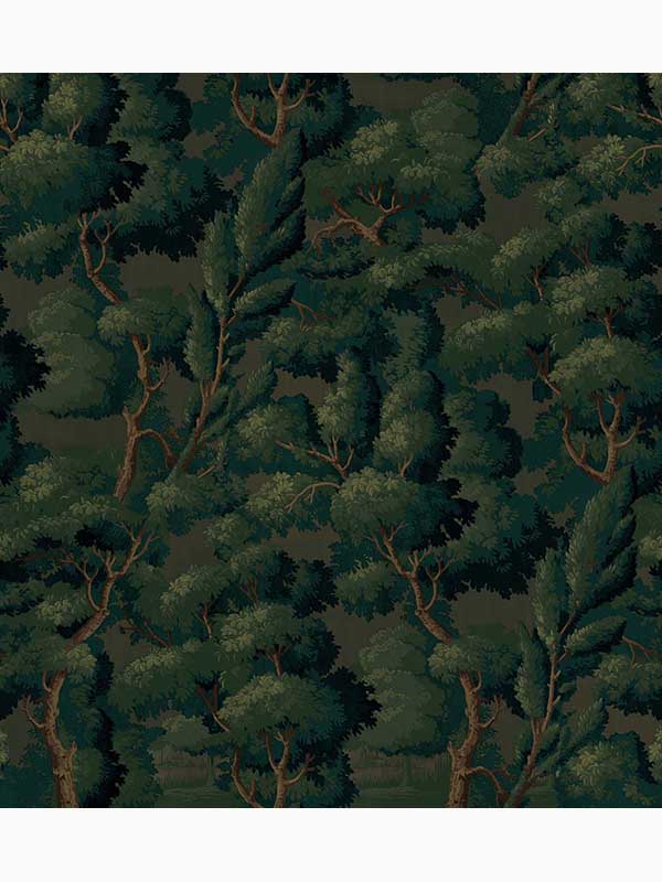 Southwark Forest 4 Panel mural in foresst color - pattern number CL30206M - by Carl Robinson in the Carl Robinson 19 The Wall collection