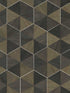 Hexagram Wood Veneer fabric in smoke color - pattern number HO2103GV - by Ronald Redding in the Grasscloth and Natural Resource collection