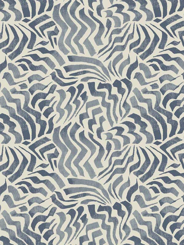 Zora Wave fabric in denim color - pattern number LM5323 - by York Designer Series in the Lemieux et Cie Signature collection