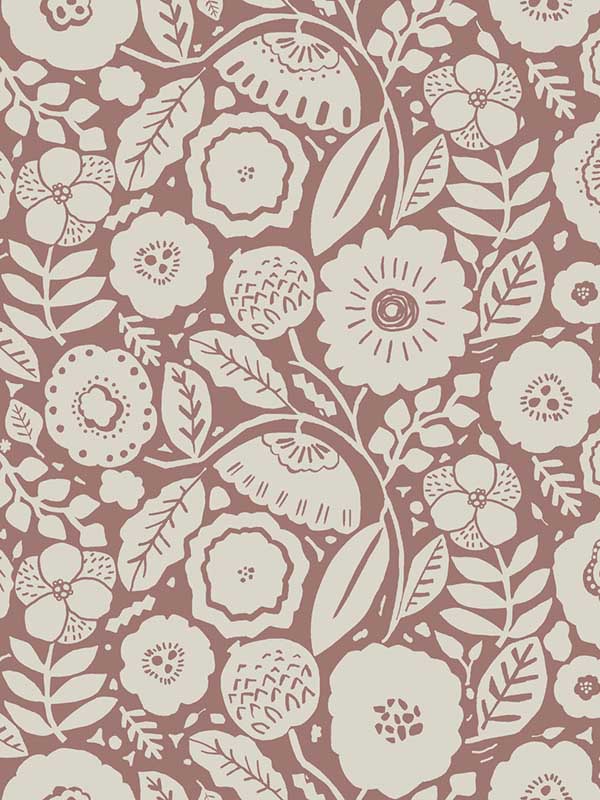Camille Blossom fabric in vintage rose color - pattern number LM5391 - by York Designer Series in the Lemieux et Cie Signature collection