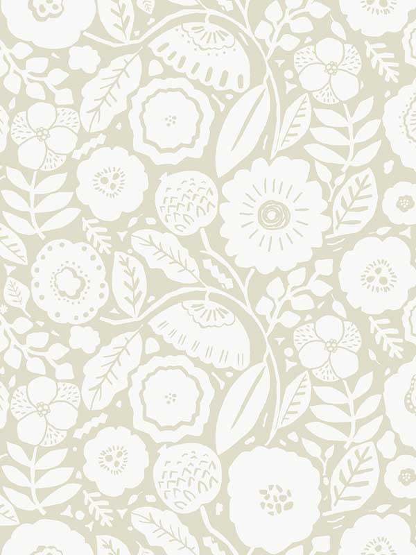Camille Blossom fabric in linen color - pattern number LM5394 - by York Designer Series in the Lemieux et Cie Signature collection