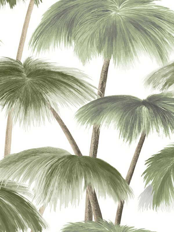 Plein Air Palms wallpaper in green color - pattern number LM5431 - by York Designer Series in the Lemieux et Cie Signature collection