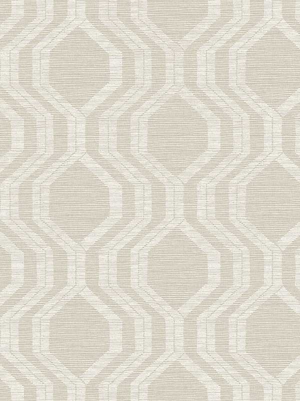 Burton Modern Ogee fabric in neutral color - pattern number 4141-27100 - by A Street Prints in the Solace collection
