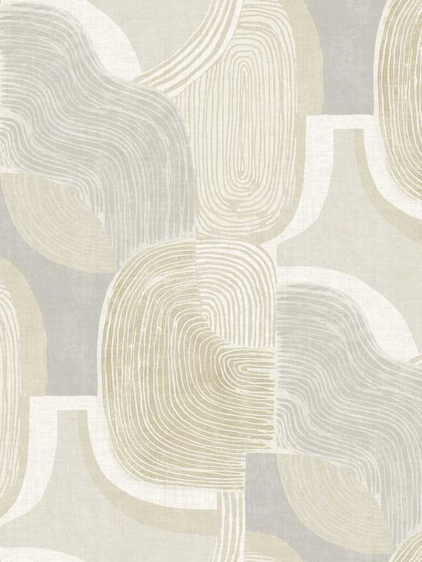Hollace Geometric wallpaper in honey color - pattern number 4141-27129 - by A Street Prints in the Solace collection