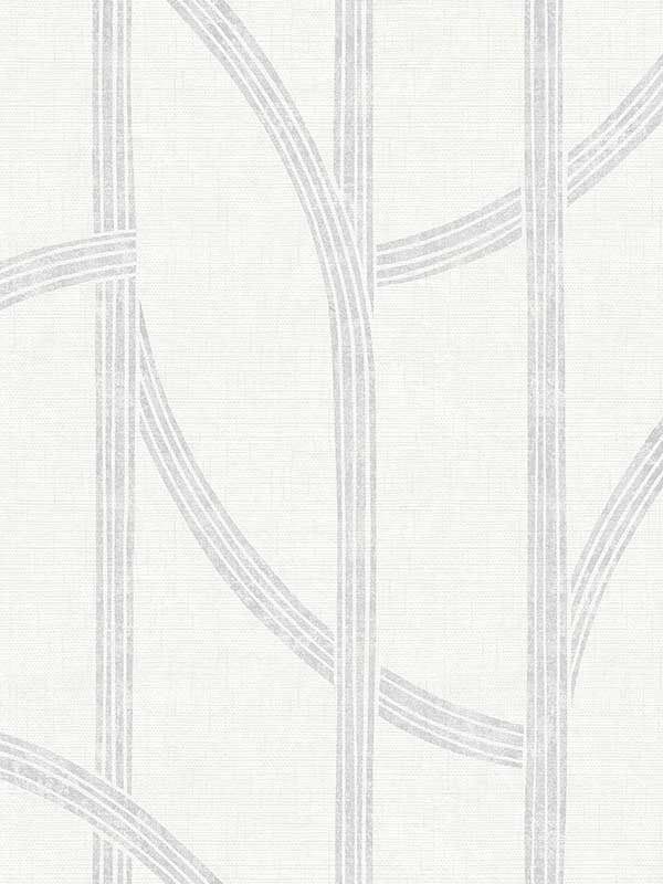 Harlow Curved Contours wallpaper in silver color - pattern number 4141-27138 - by A Street Prints in the Solace collection