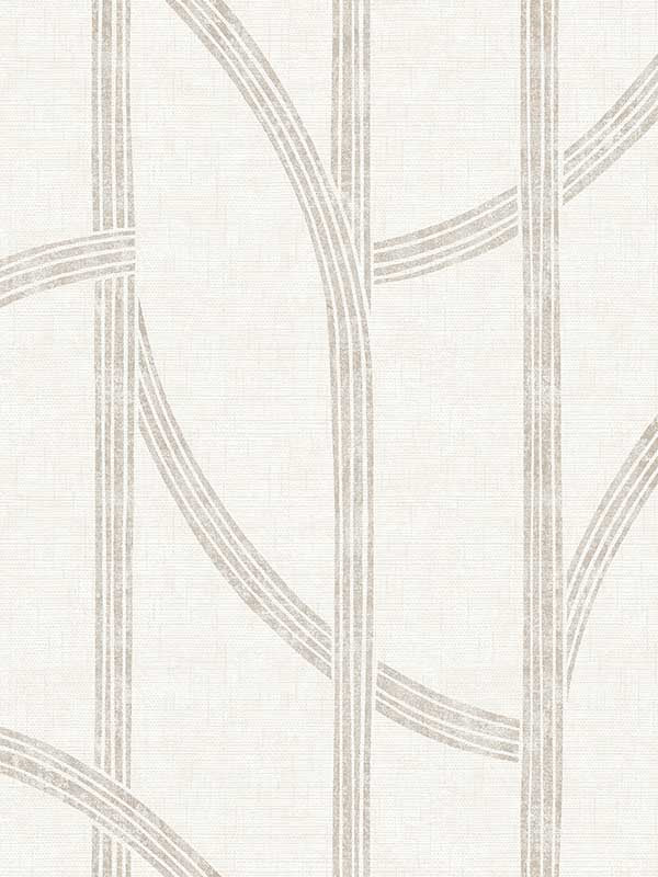 Harlow Curved Contours wallpaper in champagne color - pattern number 4141-27140 - by A Street Prints in the Solace collection