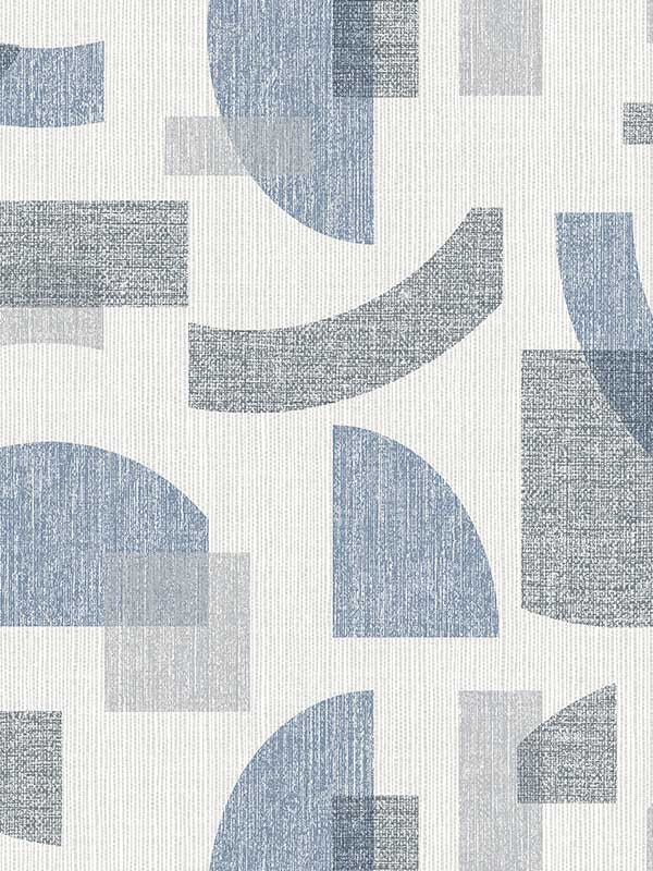 Fulton Shapes fabric in blue color - pattern number 4141-27160 - by A Street Prints in the Solace collection