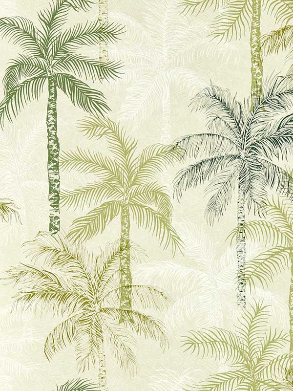 Palmyra fabric in palm color - pattern number W0189/04.CAC.0 - by Clarke and Clarke in the Breegan Jane Wallcoverings collection