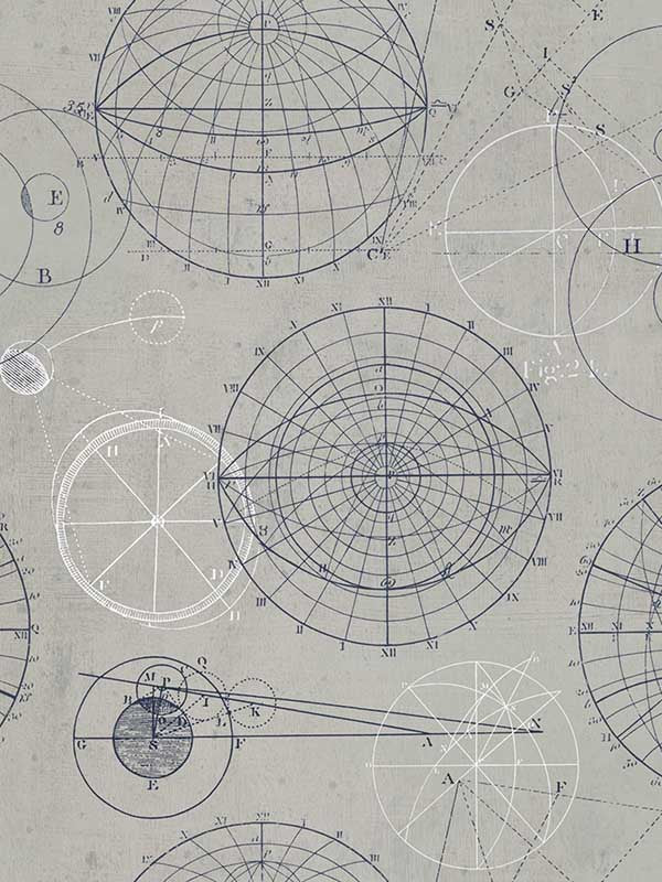 Astronomy fabric in black and white grey color - pattern number WP20031 - by Mind the Gap in the Designer Collection I collection