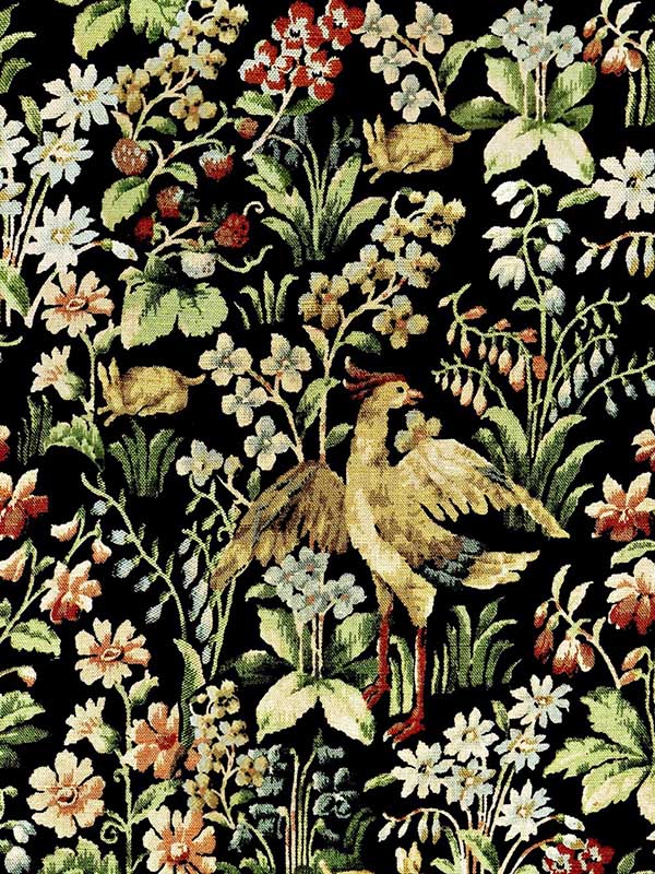 Floral Tapestry wallpaper in green yellow red color - pattern number WP20057 - by Mind the Gap in the Designer Collection I collection
