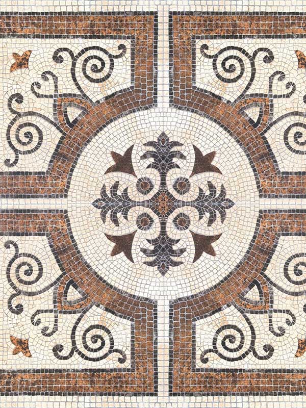 Byzantine Tile wallpaper in orange brown sepia color - pattern number WP20060 - by Mind the Gap in the Designer Collection I collection
