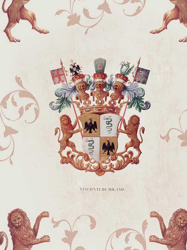 Heraldry fabric in black and white red color - pattern number WP20078 - by Mind the Gap in the Designer Collection I collection