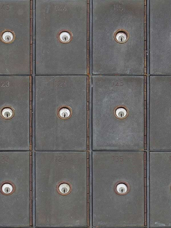 Industrial Metal Cabinets wallpaper in grey color - pattern number WP20113 - by Mind the Gap in the Designer Collection I collection