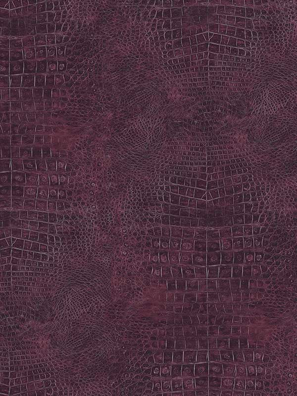 Crocodile Skin fabric in deep purple and metallic color - pattern number G67751 - by Patton Norwall in the Natural FX 2 collection