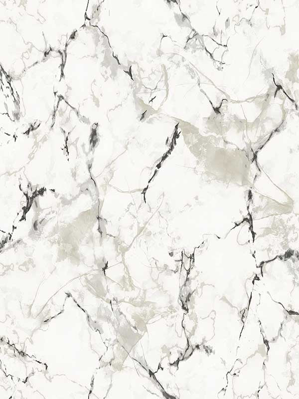Natural Marble like wallpaper in white and black color - pattern number G67758 - by Patton Norwall in the Natural FX 2 collection
