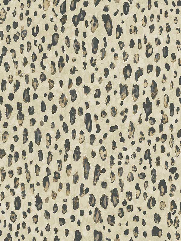 Mod Leopard Print fabric in cream and black color - pattern number G67761 - by Patton Norwall in the Natural FX 2 collection