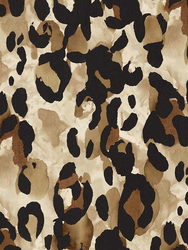 Leopard Print Peel and Stick fabric in fallburn tan color - pattern number HG11406 - by NextWall in the Peel and Stick Wallpaper by Harry and Grace 3 collection