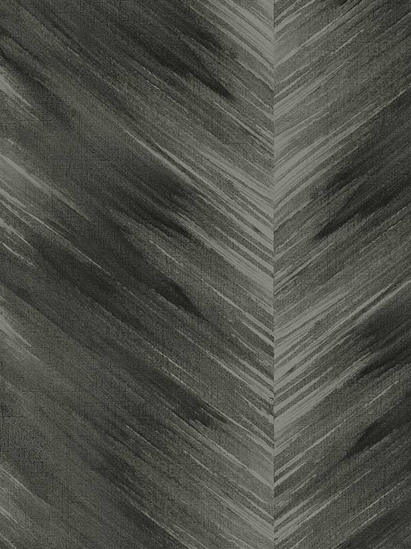 Washed Chevron Peel and Stick fabric in charcoal color - pattern number HG11700 - by NextWall in the Peel and Stick Wallpaper by Harry and Grace 3 collection