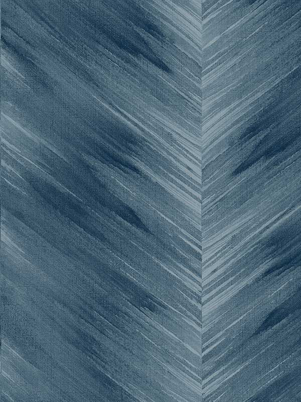 Washed Chevron Peel and Stick fabric in blue lake color - pattern number HG11702 - by NextWall in the Peel and Stick Wallpaper by Harry and Grace 3 collection