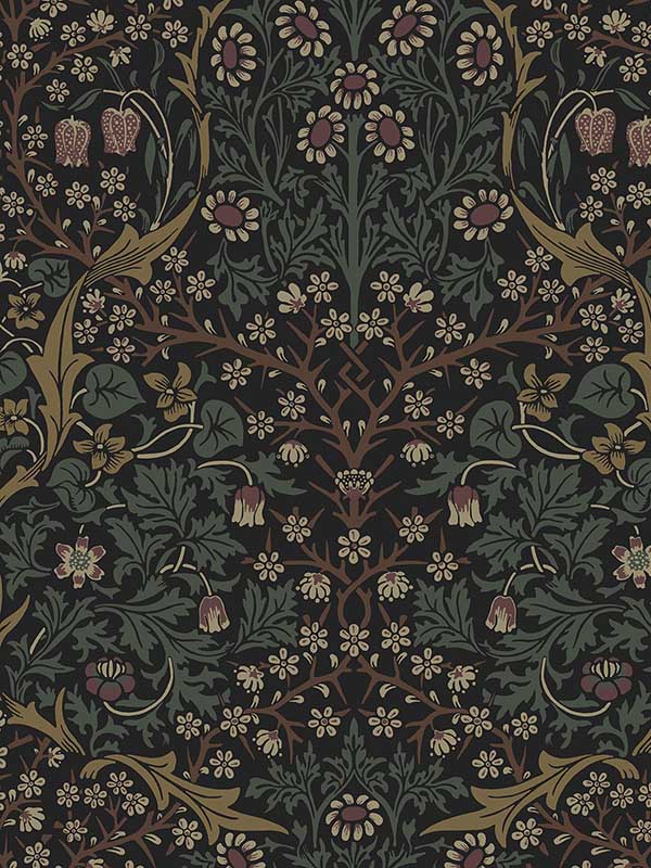 Victorian Garden Peel and Stick fabric in blacksmith and cliffside color - pattern number NW44516 - by NextWall in the Peel and Stick Wallpaper by Nextwall collection
