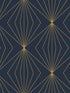 Gem Geometric Peel and Stick fabric in dark blue and metallic gold color - pattern number NW53102 - by NextWall in the Peel and Stick Wallpaper by Nextwall collection