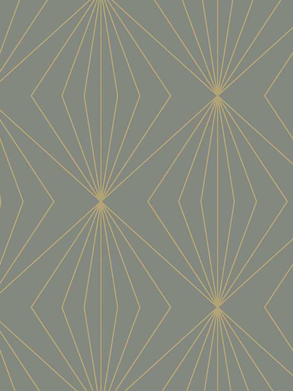 Gem Geometric Peel and Stick fabric in grey and metallic gold color - pattern number NW53105 - by NextWall in the Peel and Stick Wallpaper by Nextwall collection