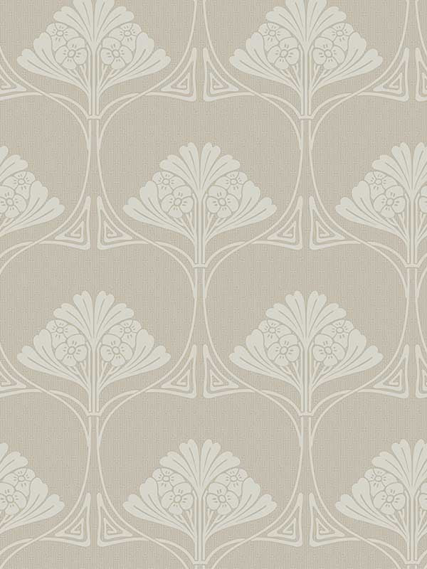 Deco Floral Peel and Stick wallpaper in ashwood color - pattern number NW54007 - by NextWall in the Peel and Stick Wallpaper by Nextwall collection